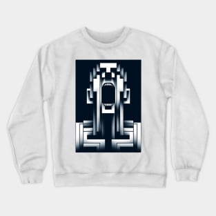 A striking minimalist and conceptual 2D art piece in monochrome Crewneck Sweatshirt